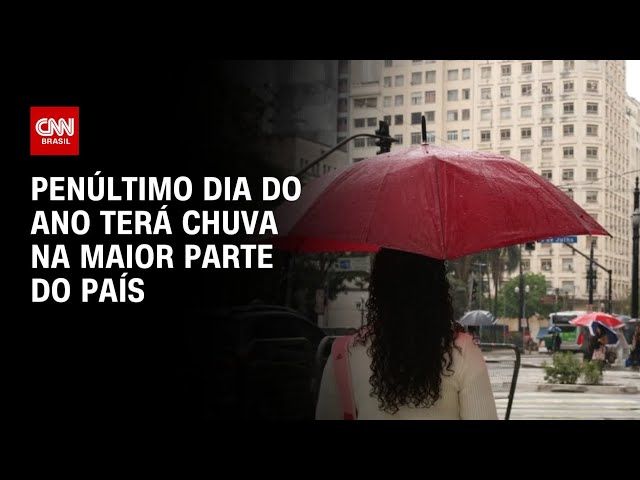 ⁣Penúltimo dia do ano terá chuva na maior parte do país | CNN NOVO DIA