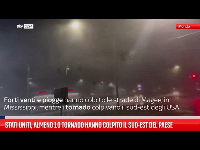 ⁣Forti venti e tornado colpiscono il Mississippi