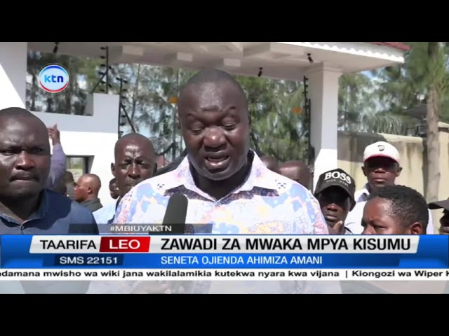 ⁣Wakazi Kisumu wapata zawadi za mwaka mpya kutoka kwa seneta Ojienda