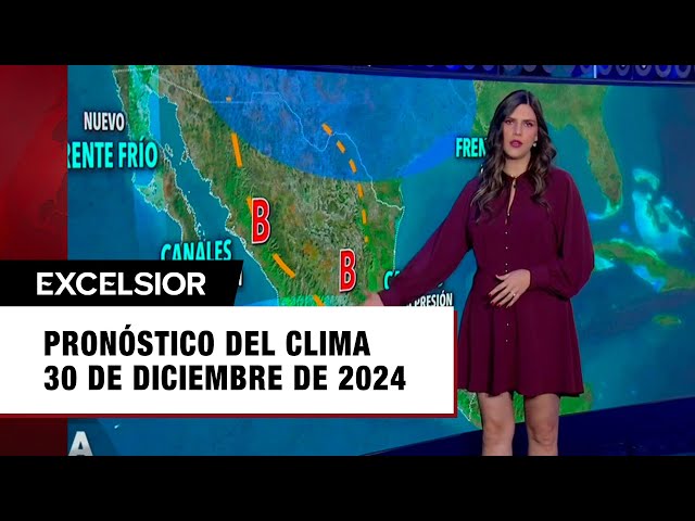 ⁣Clima para hoy 30 de diciembre de 2024