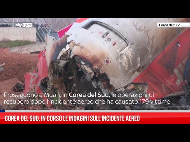 ⁣Corea del Sud, in corso le indagini sull’incidente aereo