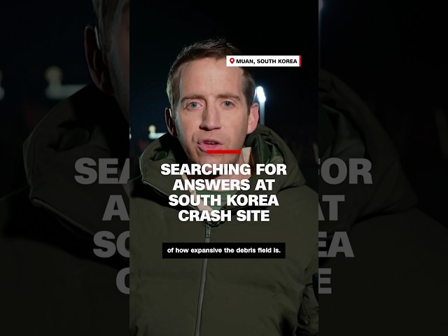 ⁣Searching for answers at South Korea crash site