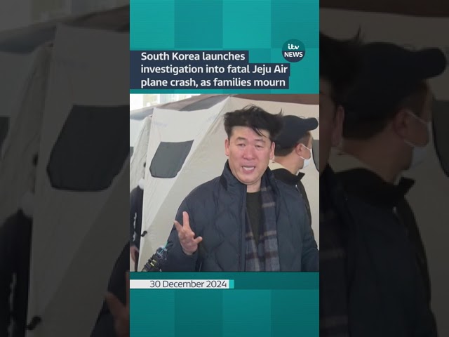 ⁣South Korea launches investigation into fatal Jeju Air plane crash #itvnews #southkorea #shorts