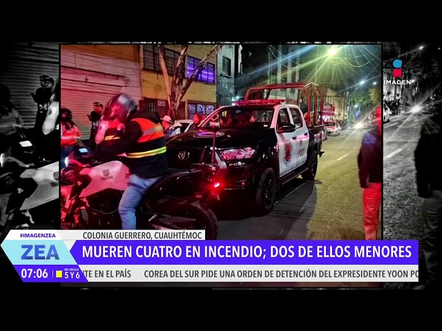 ⁣Mueren 4 personas en un incendio en el Hotel Parral, en la colonia Guerreo, CDMX