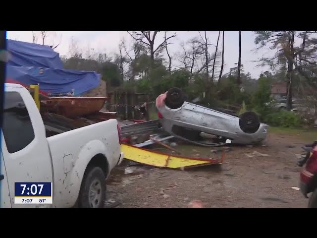 ⁣At least 6 tornadoes swept through southeast Texas