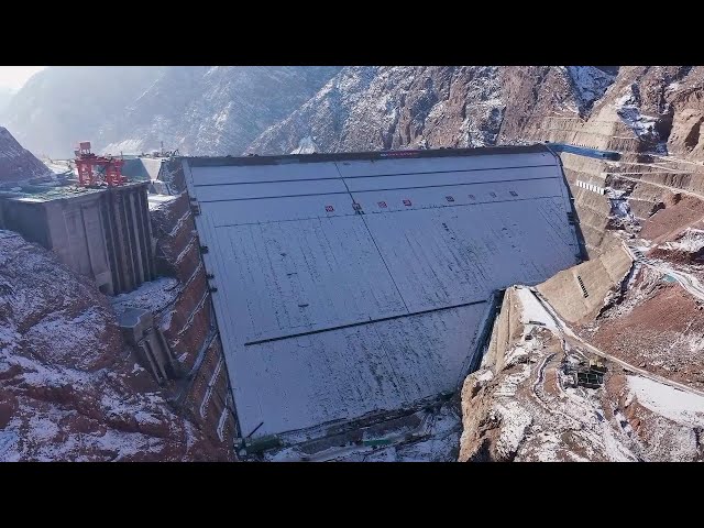 ⁣Capping of mega dam project completed in China's Xinjiang