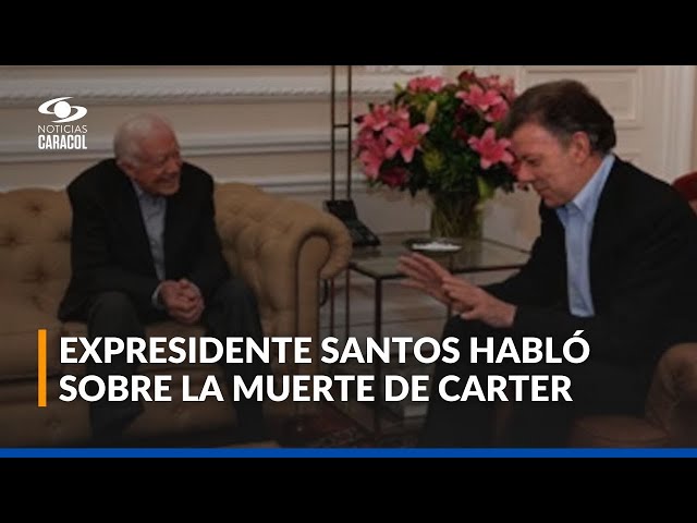 ⁣Expresidente Juan Manuel Santos se refirió al fallecimiento de Jimmy Carter