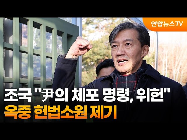 ⁣조국 "尹의 체포 명령, 위헌"…옥중 헌법소원 제기 / 연합뉴스TV (YonhapnewsTV)