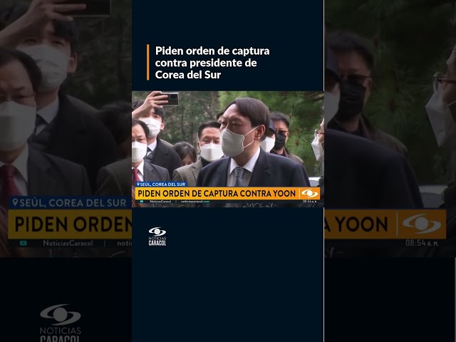 ⁣En Corea del Sur servicios de investigación pidieron orden de captura contra el presidente