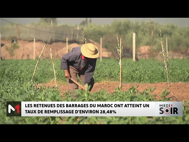 ⁣Les retenues des barrages au Maroc ont atteint un taux de remplissage d´environ 28,48%