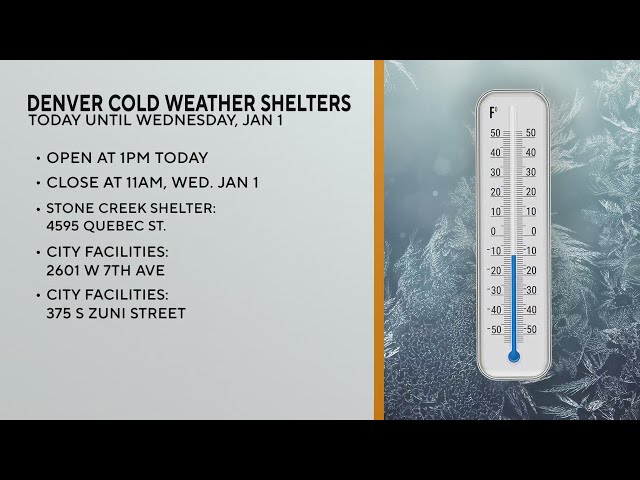 ⁣Denver activates cold weather shelter through New Year's Day