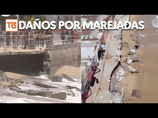 ⁣Daños por intensas marejadas en Algarrobo