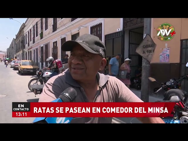 ⁣Ratas se pasean por el comedor del Minsa