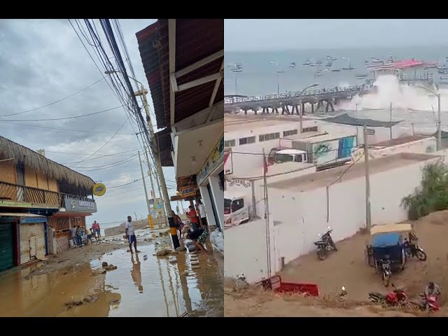 ⁣Tumbes: Fuerte oleaje deja destruidos más de 15 hoteles