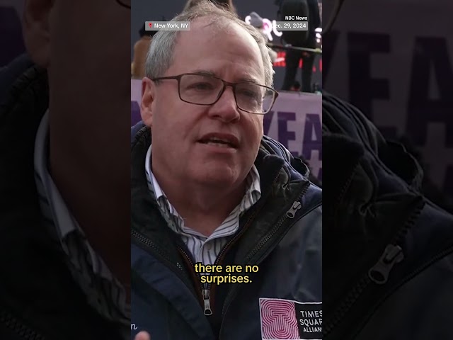 ⁣New Year's Eve confetti test held in Times Square