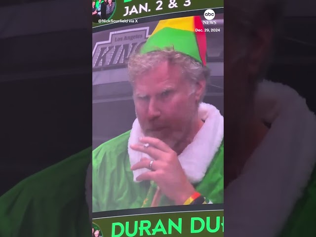 ⁣Will Ferrell dresses in full 'Elf' gear for NHL hockey game