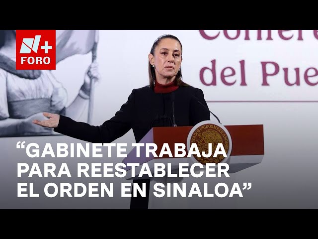 ⁣Sheinbaum afirma que el gabinete de seguridad restablecerá el orden en Sinaloa - Paralelo 23