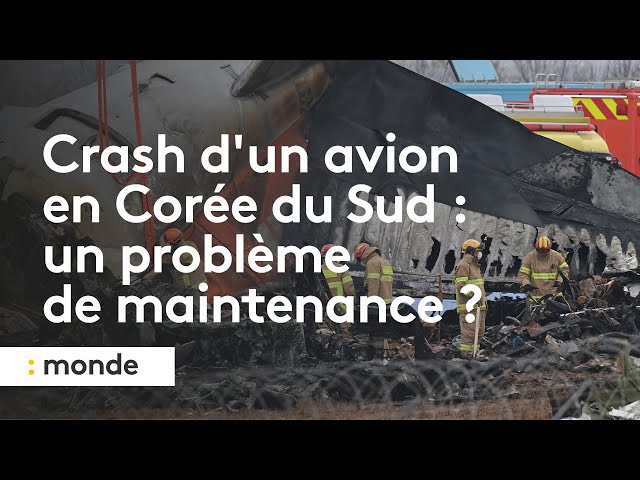 ⁣Crash d'un avion en Corée du Sud : un problème de maintenance ?