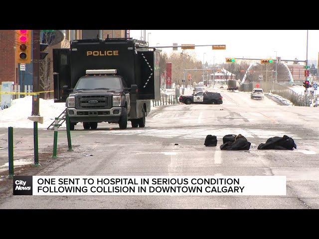 ⁣Man seriously hurt after being struck by vehicle in downtown Calgary