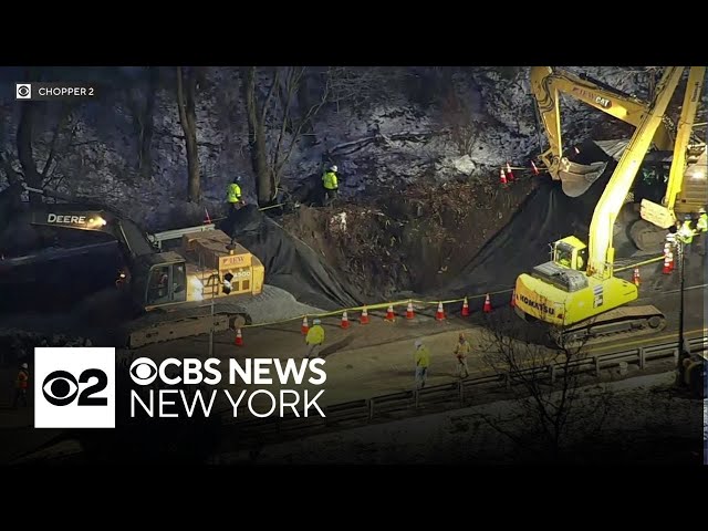 ⁣I-80 sinkhole filled in Wharton, New Jersey