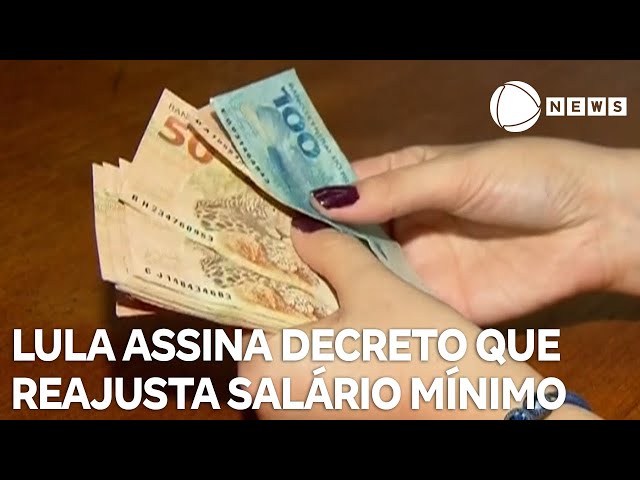 ⁣Lula assina decreto que reajusta salário mínimo para 2025; valor será de R$ 1.518