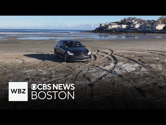 ⁣Video shows driver doing doughnuts on Massachusetts beach before arrest