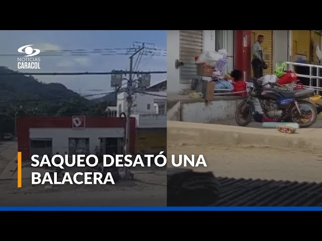 ⁣Capturan a delincuentes que intentaron saquear tienda en Palomino, La Guajira