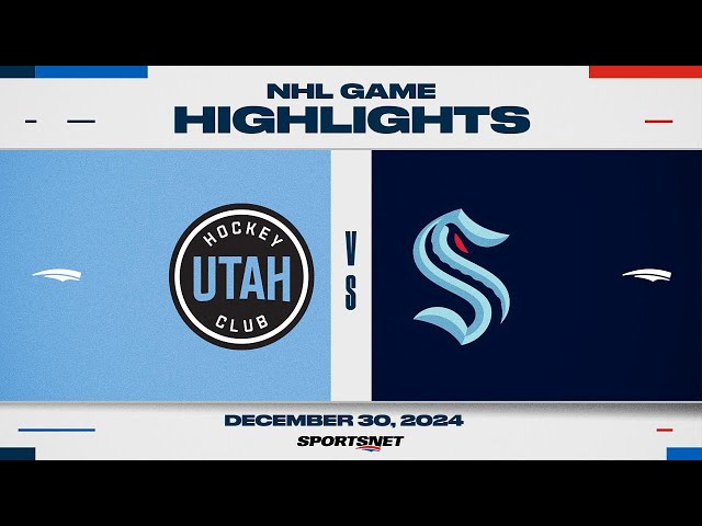 ⁣NHL Highlights | Utah HC vs. Kraken - December 30, 2024