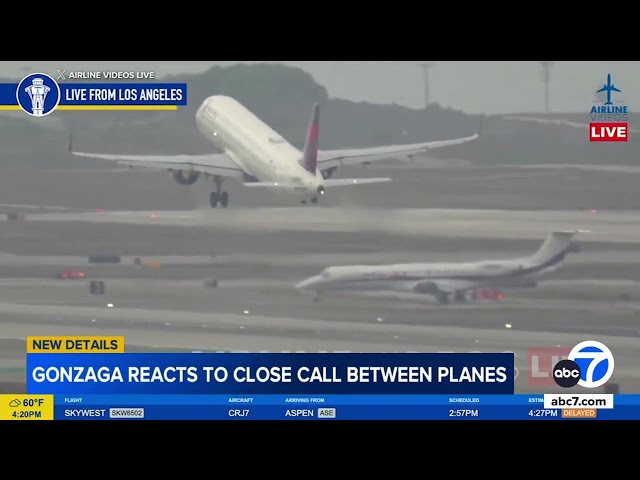 ⁣Charter plane carrying Gonzaga basketball team involved in near-miss at LAX