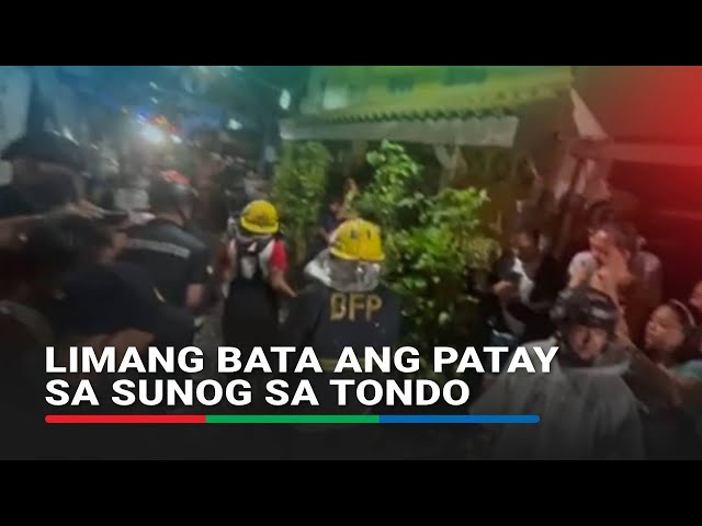 ⁣Limang bata ang patay sa sunog sa Tondo, Maynila