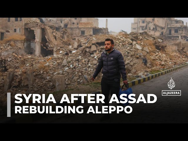 ⁣Rebuilding Aleppo after years of war in Syria