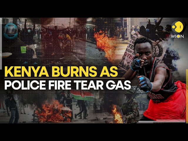 ⁣Kenya Unrest: Scuffle Breaks Out Between Police & Anti-Abduction Protestors, Tear Gas Fired | LI