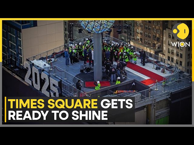 ⁣New Year 2025: Times Square Crystal Ball Sparkles In Test Run | World News | WION