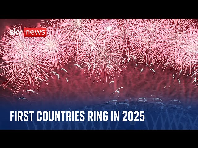 ⁣Watch live: First countries ring in 2025 with celebrations