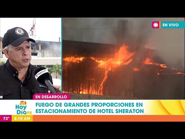 ⁣Investigan si fuego en estacionamiento en construcción fue provocado por cortocircuito