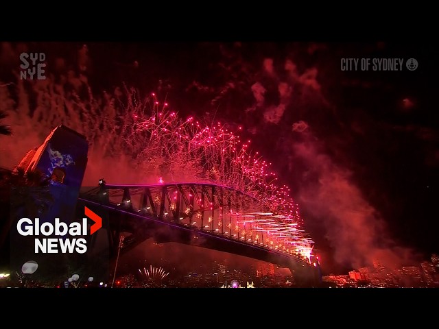 ⁣New Year's 2025: Australia puts on spectacular fireworks show over Sydney Harbour