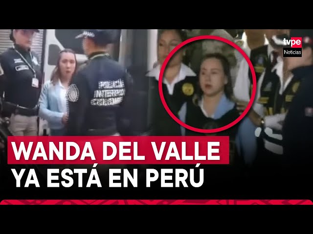 ⁣Wanda del Valle llegó a Lima extraditada de Colombia