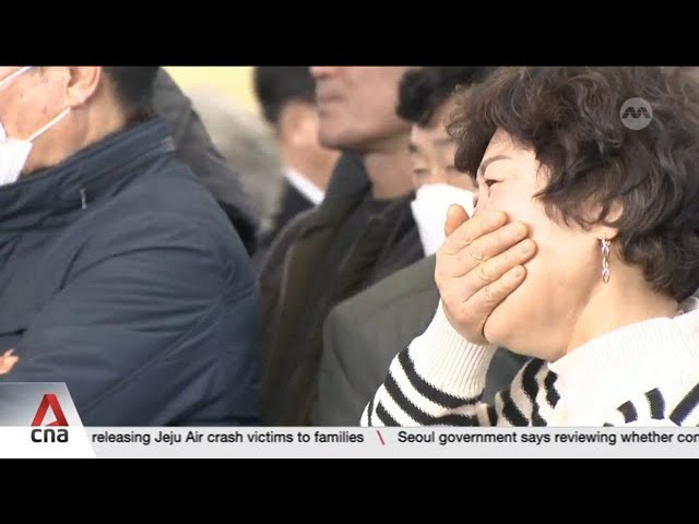 ⁣Jeju Air crash: Families camp at airport to wait for victims' remains