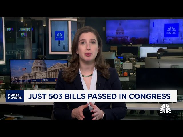 ⁣Congress passes only 503 bills, one of the least productive in decades