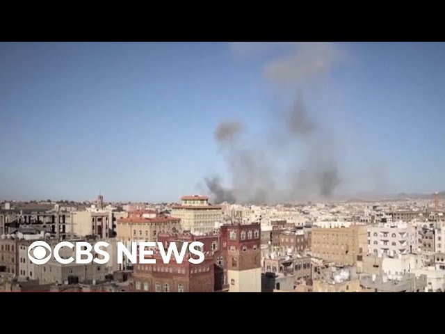 ⁣U.S. military strikes Houthi targets in Yemen