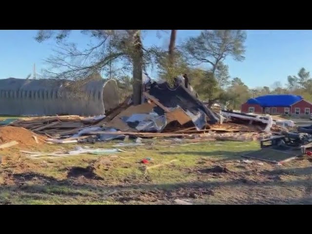 ⁣Storms rip through parts of Texas, leaving devastation