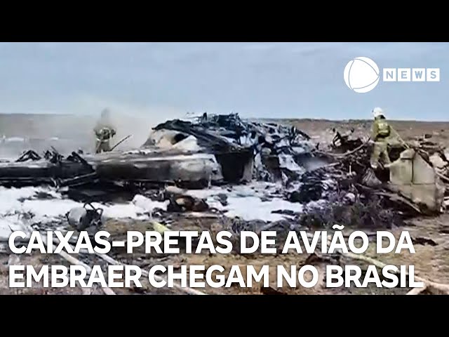 ⁣Caixas-pretas de avião da Embraer que caiu no Cazaquistão chegam hoje em Brasília