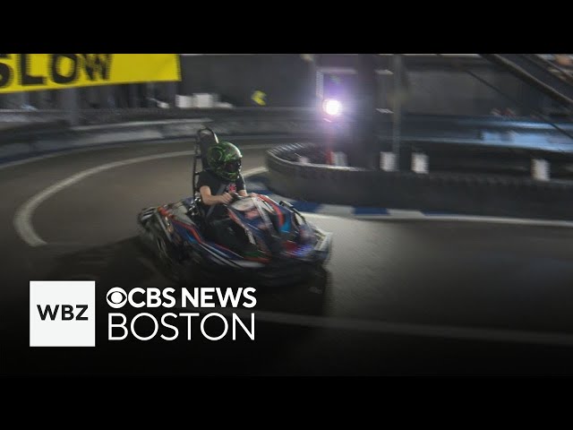 ⁣Looking for the world's largest indoor go-kart track? It's in Wrentham.