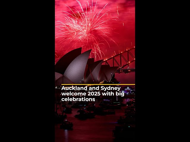 ⁣Auckland and Sydney welcome 2025 with big celebrations | AJ #shorts