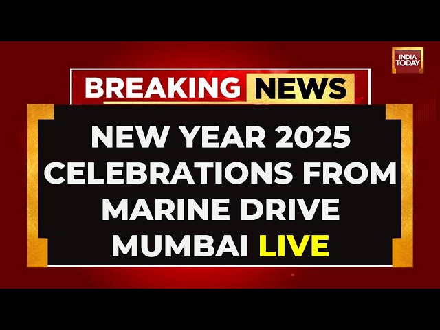 ⁣India's New Year 2025 Celebration LIVE | Marine Drive Mumbai New Year Celebration | India Today