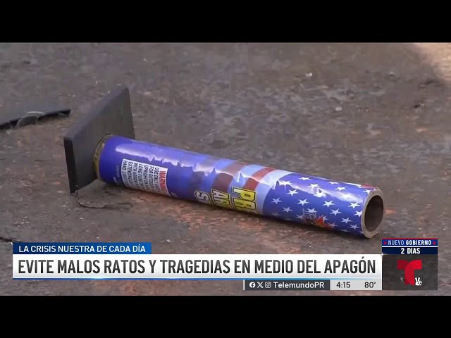 ⁣Cuidado con el uso de pirotecnias en medio del apagón