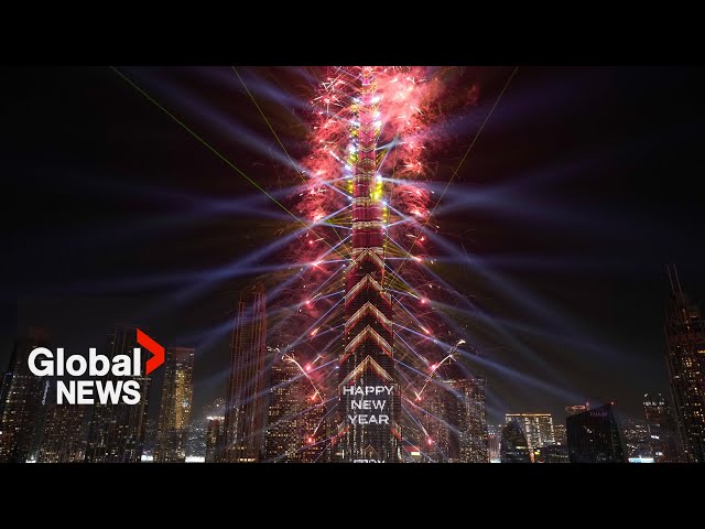 ⁣New Year's 2025: Dubai puts on stunning fireworks show at the Burj Khalifa