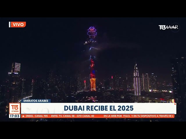 ⁣Así fue el impresionante recibimiento del Año Nuevo 2025 en Dubái