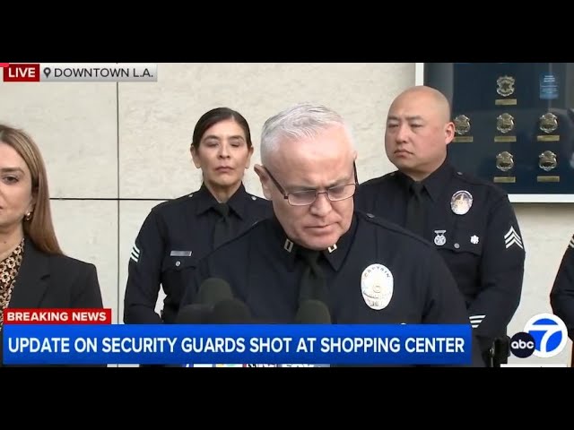 ⁣Officials give update on search for suspect wanted in shooting of 2 security guards