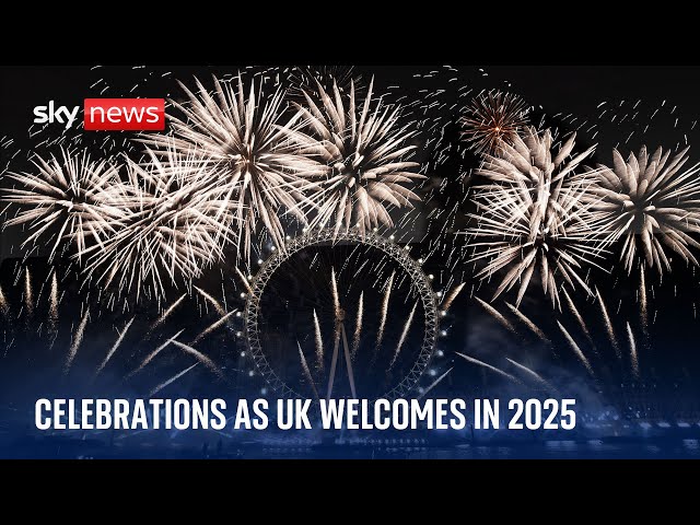 ⁣Spectacular celebrations in London as UK welcomes in 2025